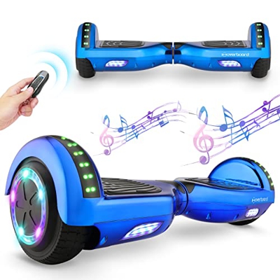 iHoverboard H1 Hoverboard 15km/h, Hoverboard para Niños con Control Remoto | Luz LED de Color | Altavoz Bluetooth, Hoverboard Electrico Rango 15 km, P
