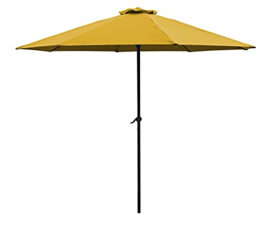 Best Goods Paraguas de exterior, paraguas de ocio de interior, paraguas de playa, diámetro 15 mm, manivela ajustable, protección contra la lluvia y el