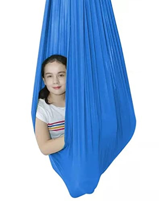 JUANYAO Columpio Terapia Interior Hamaca Suave para Adultos Y Niños Exteriores Elástico Abrazar Hamaca Swing para Yoga TDAH, Autismo, Aspergers E Inte