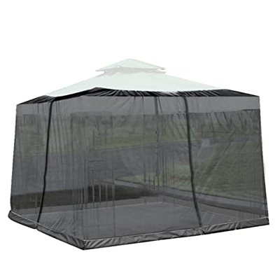 NAKYLUCY Recinto de Malla para Exteriores, Malla de poliéster Ajustable para, Malla Grande para Colgar sombrillas de Patio con Puerta con Cremallera, 