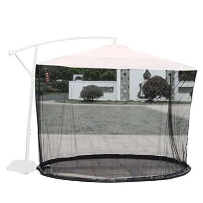 Williamly Recinto de Malla para Exteriores, Malla de poliéster Ajustable para, Malla Grande para Colgar sombrillas de Patio con Puerta con Cremallera,