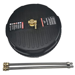 Limpiador de alta presión de 15 pulgadas, limpiador de terraza con 2 barras de extensión para limpiadora de alta presión, 3600 psi, limpiador de super precio