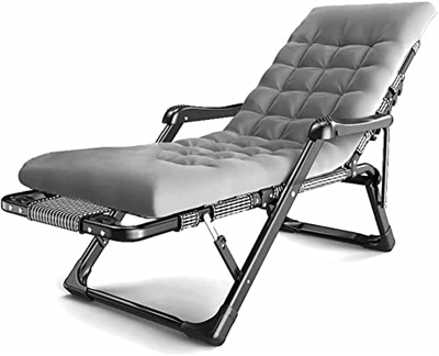 HZYDD Silla reclinable de jardín sin peso, asiento ajustable y cómodo, con cojín reclinable al aire libre, carga de 200 kg