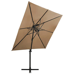 Susany Sombrilla Voladiza con Cubierta Doble Sombrilla de Jardín Sombrilla Parasol para Terraza Jardín Playa Piscina Patio Diseño Inclinable y Girator precio