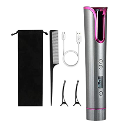 Bexdug Rizador Automático, Varita para El Cabello, Rizador De Cabello Automático Inalámbrico con Temporizador LCD, Rizador De Cabello De 4 Temperatura en oferta