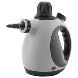 HOMCOM Limpiador a Vapor de Mano 1050W Vaporeta de Limpieza 3,2 Bares de Presión con Tanque de 350 ml y 9 Accesorios Multiuso para Sofá Asientos Coche precio