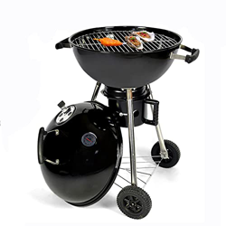 Barbacoa de carbón vegetal con tapa, diámetro de 47 cm, para camping o jardín precio