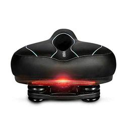 MASO Sillín de asiento de bicicleta con luz trasera LED - Sillines de bicicleta suave impermeable cojín de ciclismo - hueco transpirable - para bicicl características