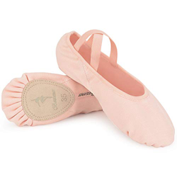 Zapatillas de Danza Elástico Media Punta Zapatos de Ballet Baile Suela Partida de Cuero para Niñas y Mujer 36 en oferta