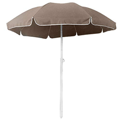 LZQ - Sombrilla redonda de 200 cm para jardín, color marrón, altura regulable en oferta