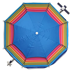 Sombrilla Playa/Jardín Ø 200 cm Aprox. Antiviento, mástil Aluminio, Parasol para terraza, Altura Ajustable, Jardín, Camping Piscina, Inclinable Plegab en oferta