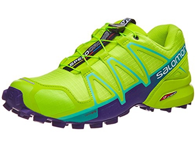 Salomon Speedcross 4 W, Zapatillas de Trail Running Mujer, Verde Lime Punch Biscay Green Acai 700, 45 1/3 EU
