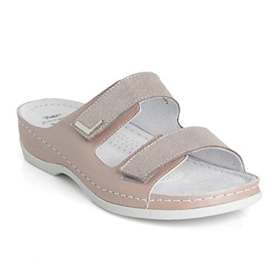 Batz FC07 Sandalias Zuecos Zapatillas Zapatos de Cuero Mujer, Desnudo, EU 36