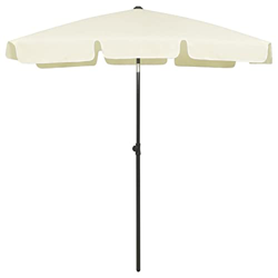 Susany Sombrilla de Playa Parasol para Terraza Jardín Balcón Piscina Patio Inclinación Protector Solar Arena Amarillo 180x120 cm en oferta