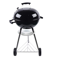 Acesunny Barbacoa redonda de carbón vegetal, compacta, parrilla de mesa de 47 cm, barbacoa de carbón vegetal y termómetro, barbacoa redonda de pie, ba precio