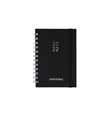 Agenda Anual Pocket 2022 - Black - Día Página - 320 páginas - Tamaño A6 - 12 x 16 cm - Idioma: Español-Inglés - PaperTrac en oferta