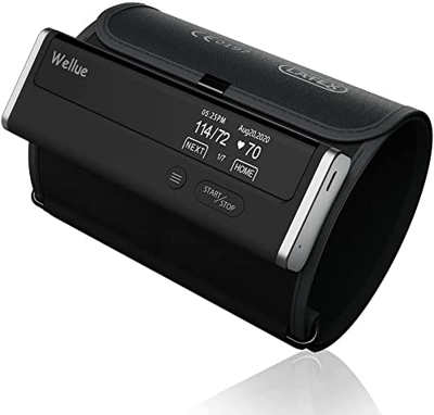 Wellue BP2 Connect -Tensiómetro de Brazo con ECG, Sincronización Wi-Fi y Bluetooth, Monitor de Presión Arterial, Monitoreo Cardíaco ECG, Mediciones en