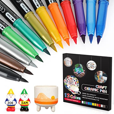 Gifort Rotuladores Acuarelables, 12 Bolígrafos de Pincel de Acuarela, Rotuladores Punta Pincel de Nylon Flexibles para Colorear Caligrafía Dibujo Toma