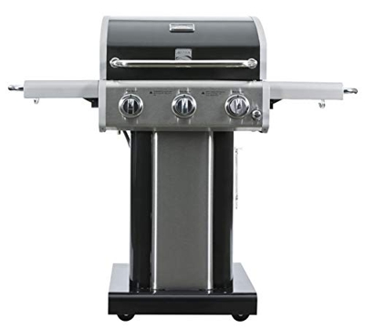 Kenmore - Parrilla de gas de 3 quemadores para exteriores, color negro