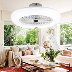 SWANEW Ventilador de techo de 80 W con iluminación, luz LED regulable, velocidad del viento ajustable con mando a distancia, luz de ventilador con tem precio