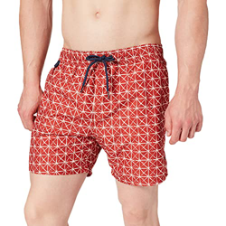 Springfield BAÑADOR Peach Cuadros Hombre, Estampado Rojo, L características