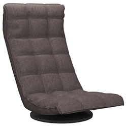 vidaXL Silla de Suelo giratoria Tela Gris Taupe en oferta