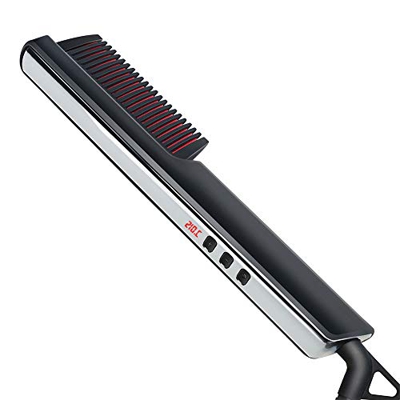 Planchas para el pelo eléctrica cabello Peine Plancha para el cabello y alisado Calentamiento de la barba de cerámica 6 temperaturas De 160 a 210 grad
