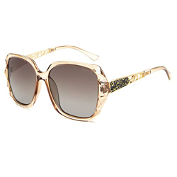 LECKIRUT Mujer Sombras Grande Clásico Polarizadas Gafas de Sol 100% UV Protección Gafas Protectoras Marrón Marco/Marrón Lente precio