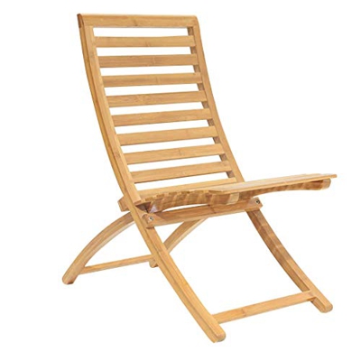 DONDOW Silla Silla de playa reclinable de bambú plegable silla de mesa Siesta silla al aire libre de madera de bambú silla de playa butaca cocina