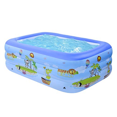 Ykop Piscina Inflable para Patio Trasero - Piscina de salón Inflable sobre el Suelo para niños Adultos - para Fiesta de Agua de Verano (Fondo de Burbu