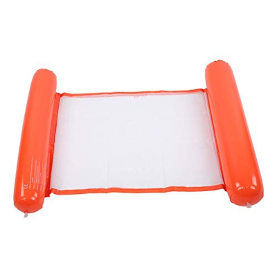 Sicerk Cama Flotante Inflable para Piscina, Hamaca de Agua Portátil Más Grande Y Gruesa, Piscina de Verano para Hombres Y Mujeres Junto Al Mar(Naranja