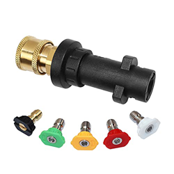 CLOUDITY Adaptador para pistola de lavado a presión con acoplamiento rápido de 1/4 pulgadas y 5 boquillas de pulverización compatibles con Karcher KSe precio