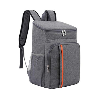 AUTUUCKEE Oxford tela Cooler Mochila impermeable al aire libre gran capacidad playa picnic suave bolsa (gris)