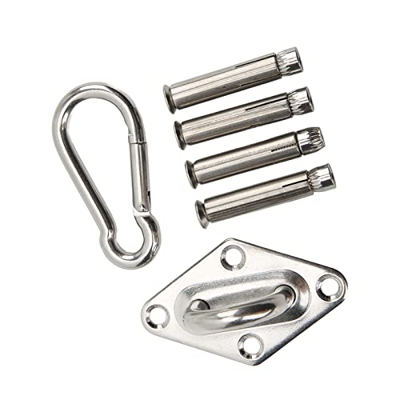 Jinyi Gancho de Techo para Hamaca, Anticorrosión, Alta Dureza, 250 Kg, Cojinete de Acero Inoxidable Firme, Resistente Al Desgaste, Kit para Colgar Ham