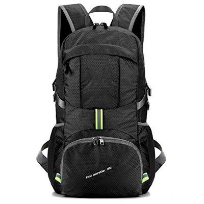 Amazon Brand - Eono Mochila Ligera y compacta para Viaje, Excursionismo o Uso Diario, Mochila para Acampar Plegable de 35 L, Mochila Deportiva Ultrali