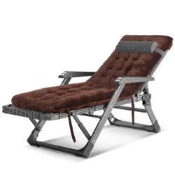 Phil Beauty Tumbona para El Hogar Silla De Balcón De Aleación De Hierro 5 Marchas Ajustables Siesta De Ocio con Almohada Portátil,Brown en oferta