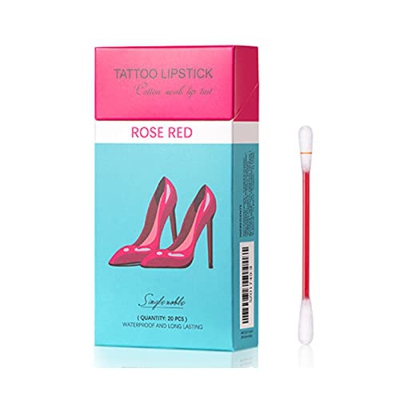 Anself 20 piezas/juego de lápiz labial hisopo de algodón brillo de labios hidratante lápices labiales líquidos de larga duración tinte de labios antia