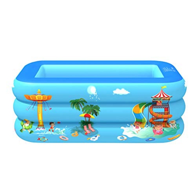 Unomor 1 piscina hinchable, piscina de pesca, piscina de arena para el hogar interior y exterior, color azul (doble capa)