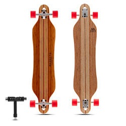 Magneto Hana Longboard Colección | 42 Pulgadas Patinetas Longboard | Bambú con Arce Duro Core | Crucero, Talla, Bailar, Freestyle (Crucero) características