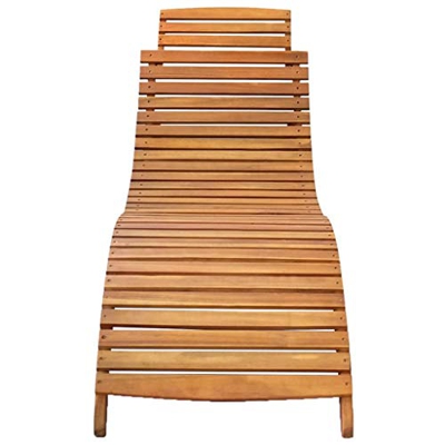 Zerone Chaise Lounge, Plegable Lugar Relajante Salón de Madera Estilo Natural Impermeable para Muebles para el Hogar para Uso en Exteriores