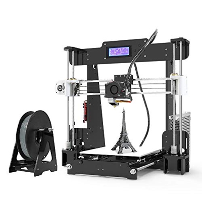 Anet Impresora 3D A8, Boquilla de 0,4 mm de autoensamblaje, Cama Caliente de aleación de Aluminio 2004, Impresora 3D de Escritorio LCD Reprap i3 con H