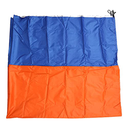 Yuecoom Sombrilla, Tela Oxford Aislamiento Sombrilla Multiusos A Prueba de Arena Impermeable Playa Camping Estera para Exteriores(Two-Tone (Blue-Orang características
