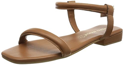 VERO MODA VMTONIC Leather Sandal, Sandalia Mujer, coñac, 39 EU