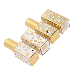 Botella de Bálsamo Labial, Patrón en Forma de Corazón en el Cuerpo del Tubo Úselo para Hacer Bricolaje Lápiz Labial Tubo de Lápiz Labial Vacío para la precio