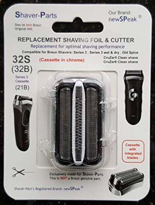 Reemplazo alternativo de la cuchilla de afeitar eléctrica Braun (cuchilla) casete 32S y 32B