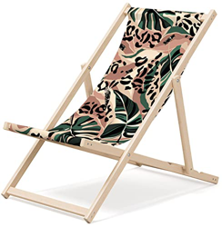 Tumbona de jardín de madera, plegable, tumbona de relax, silla de playa, silla plegable (EIN par cent) precio