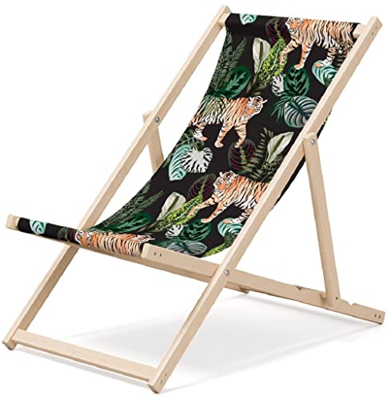 Tumbona de jardín de madera, plegable, para relajarse, para la playa