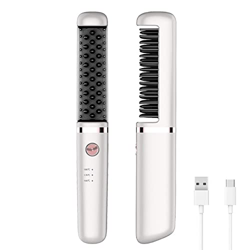 IWILCS Cepillo Alisador de Pelo, Peine Alisador De Cabello Electrico, Planchas para el pelo Cepillo Alisador con Interfaz USB y Batería de 4000 mAh, p características