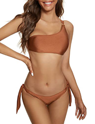Tuopuda Traje de baño de 2 Piezas Mujer Bikini Top de Asimétrico Mujer Traje de Baño Solo Hombro Push Up Bañador Bikinis Beachwear de Playa Natación(B precio