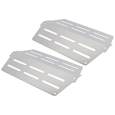 DOITOOL 2 Unids Placas de Calor de La Parrilla Ateste de Acero Inoxidable Tiendas de Calor de Servicio Pesado Cubiertas de Quemadores de Los Deflector